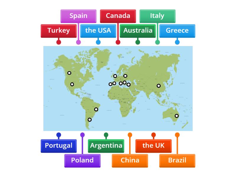 Countries - Labelled diagram