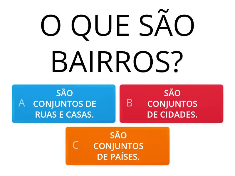 TIPOS DE BAIRROS - Quiz