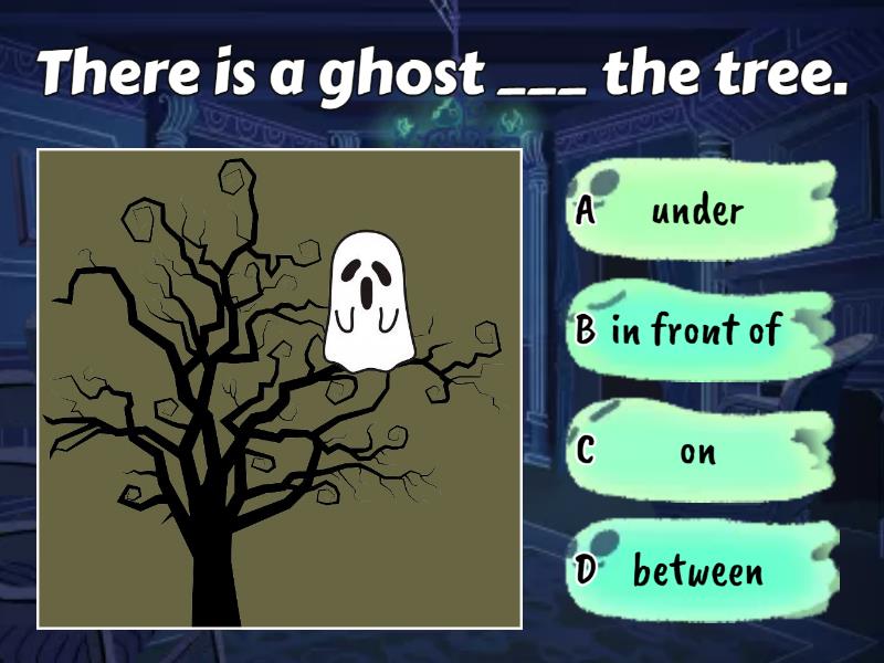 prepositions of place spooky - Quiz