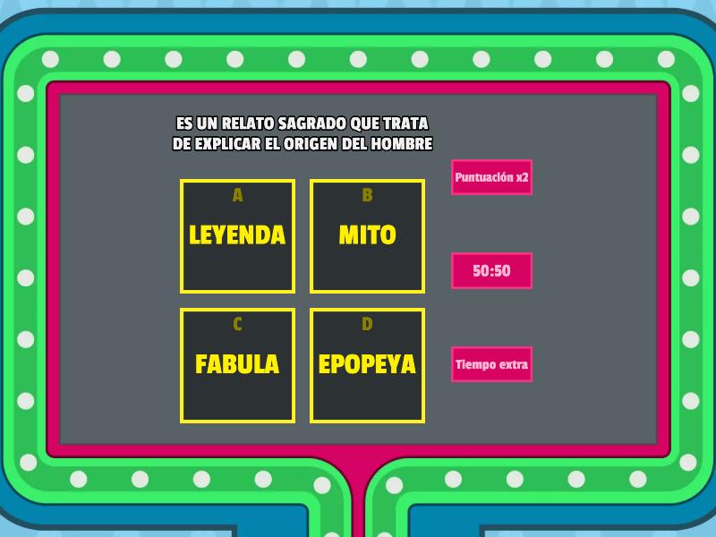 LEYENDAS Y MITOS - Gameshow Quiz