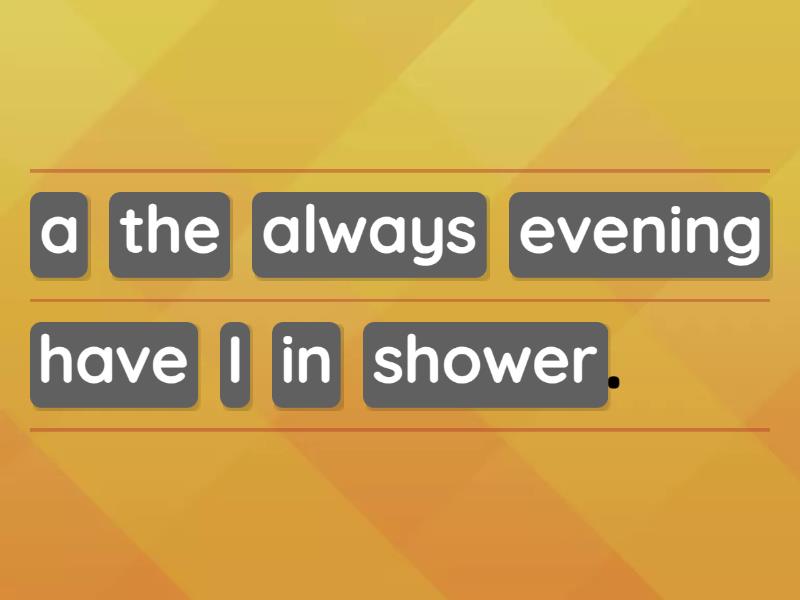 Sentences.The Present Simple Tense. - Unjumble