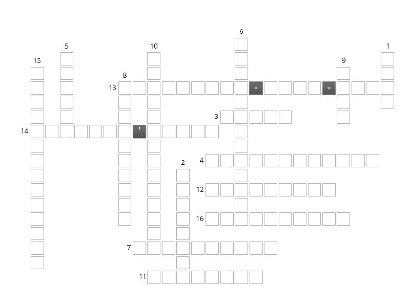 England and Wales - Crossword