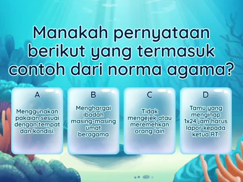 Penerapan Norma Dalam Kehidupan Sehari-hari - Quiz