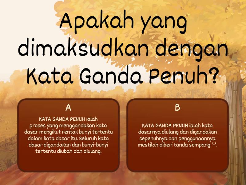 KATA GANDA PENUH - Quiz