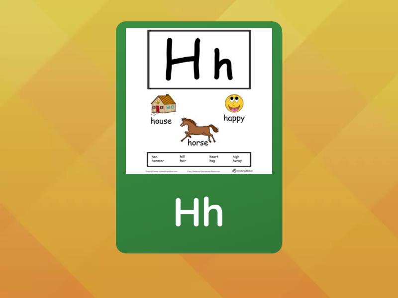 Letter Hh - Flash cards