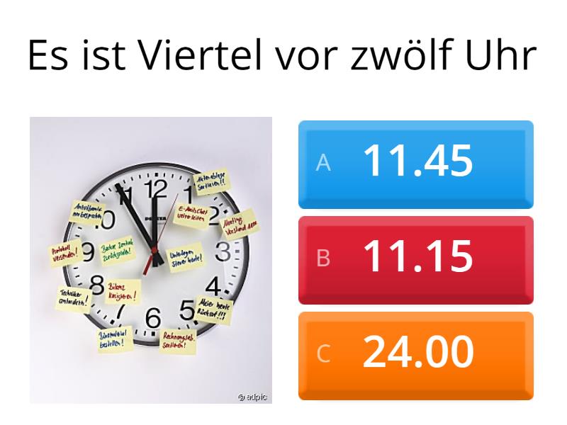 Uhrzeit - Quiz