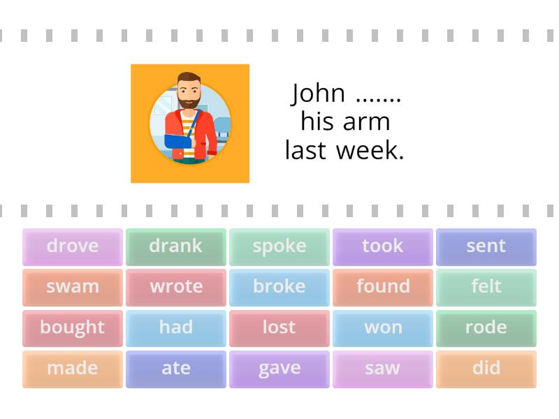 SIMPLE PAST TENSE - IRREGULAR VERBS - Find the match