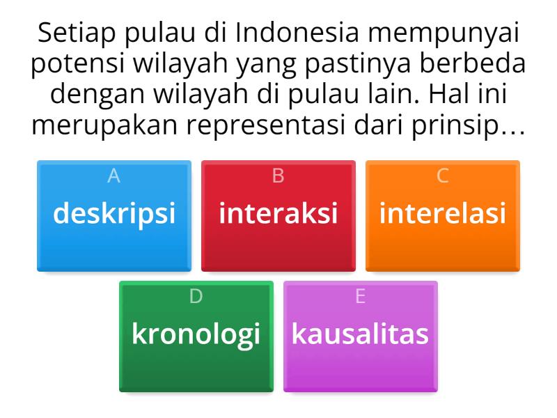 Prinsip Geografi - Quiz