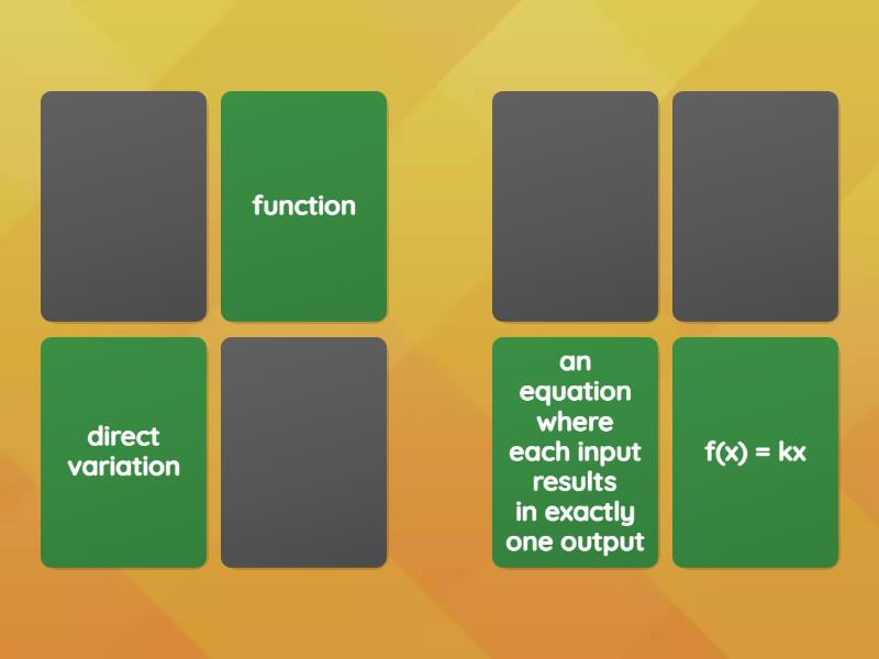 Variation Vocabulary - Matching pairs