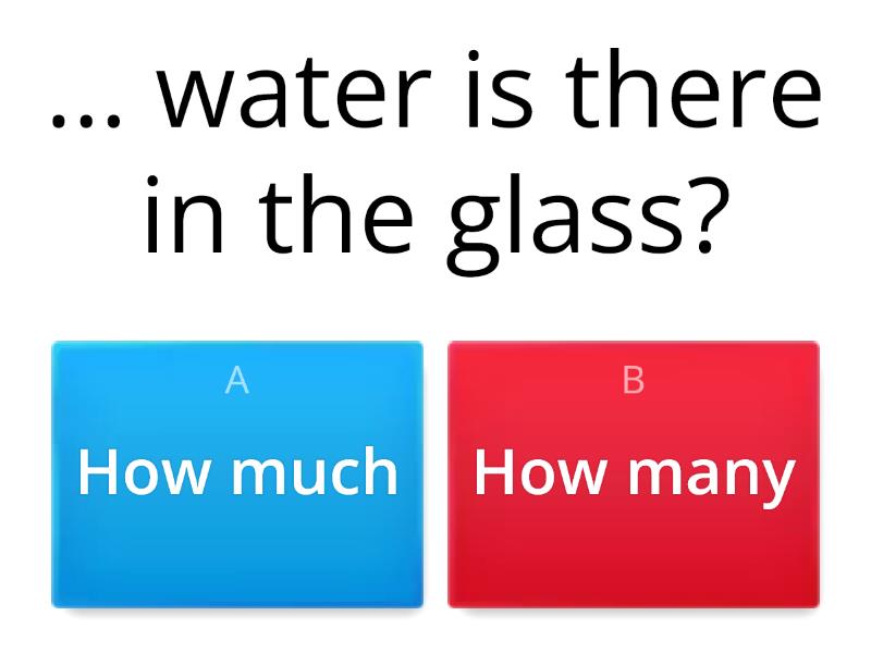 How much vs How many - Cuestionario