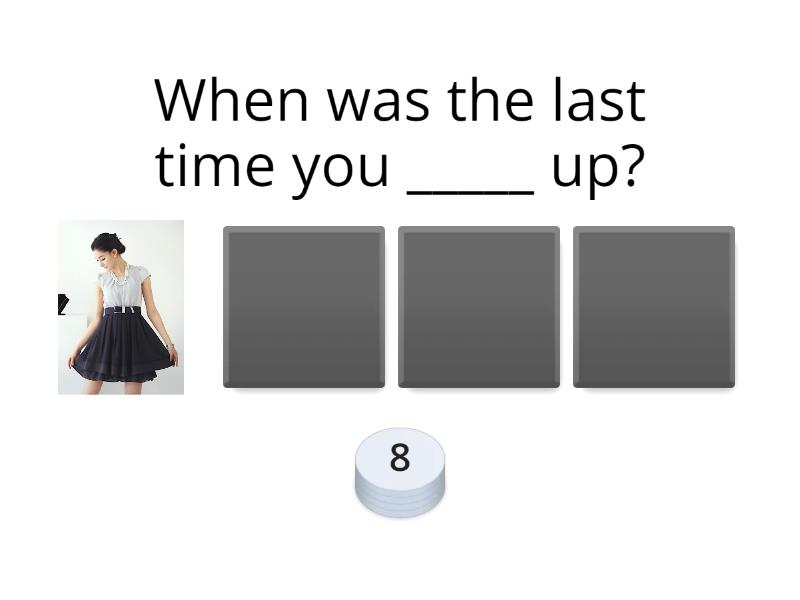 Clothes & fashion VOCAB Win or lose quiz