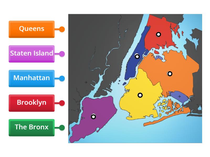 Boroughs of New York - Labelled diagram