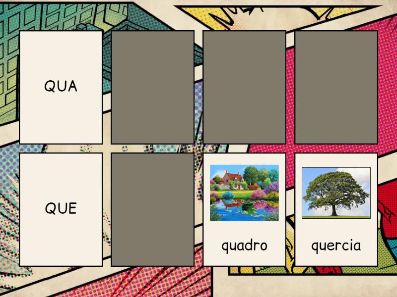 MEMORY DEI SUONI QUA QUE QUI QUO Matching pairs