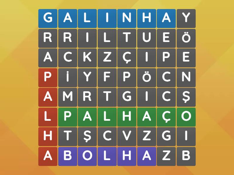 palavras complexas - Wordsearch