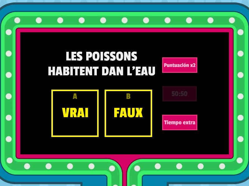 VRAI -FAUX POISSONS,REPTILES ET AMPHIBIENS - Gameshow Quiz