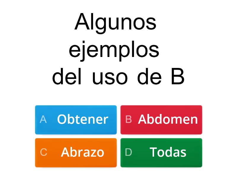 Reglas Del Uso De La B - Quiz