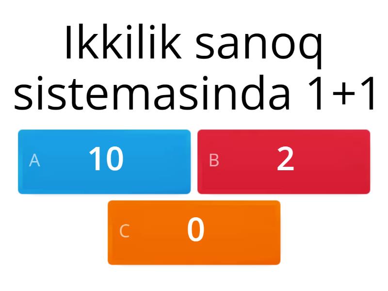 Informatika 7 sinf - Викторина