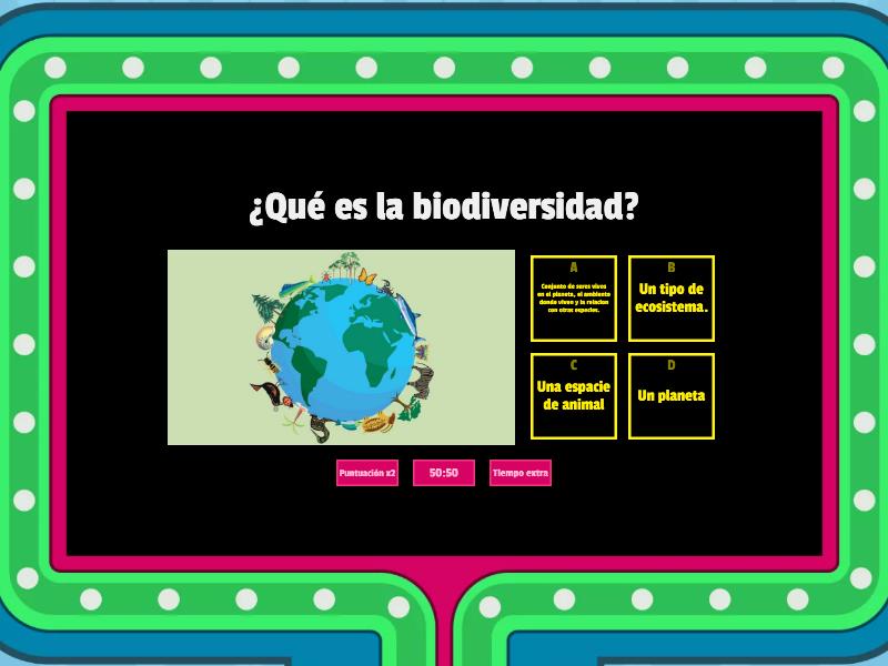 Biodiversidad En La Tierra (Maylen) - Gameshow Quiz