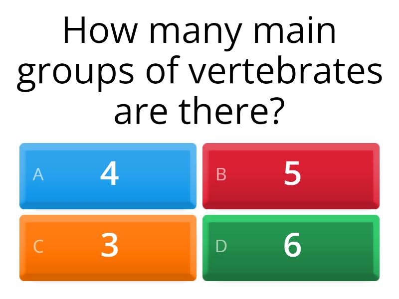 Vertebrates - Quiz