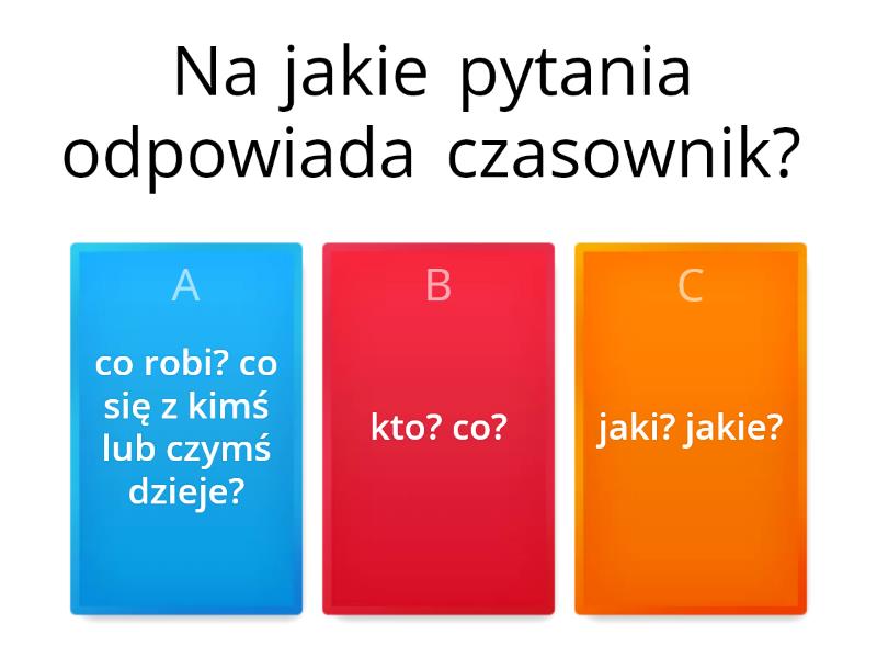 Kartkówka Czasownik IV A - Test