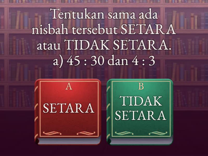 NISBAH DAN KADARAN IV - Quiz