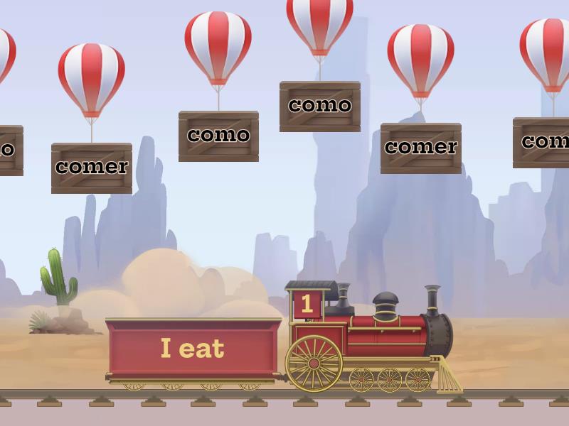 Comer present tense conjugation - Balloon pop