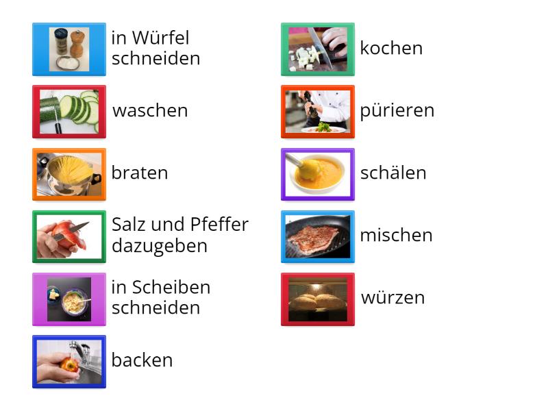 Verben Zum Kochen - Unscramble