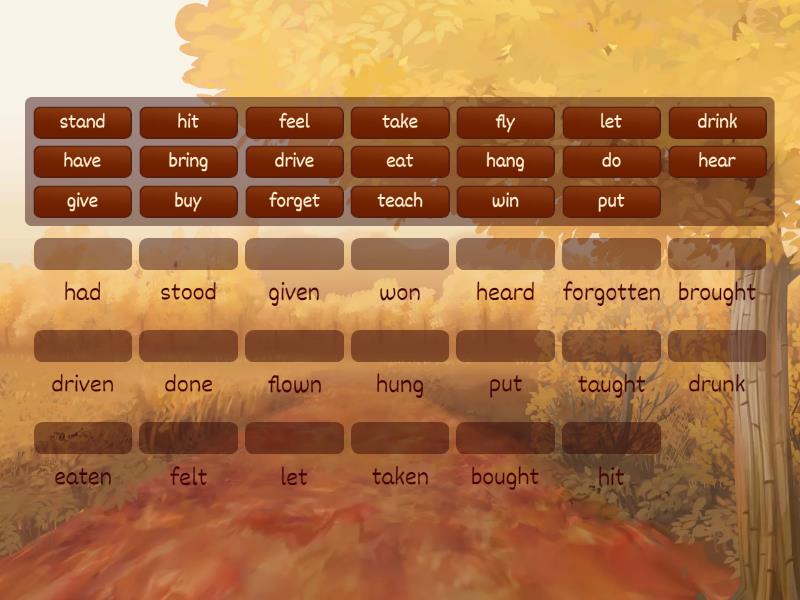 Irregular verb (v3) Match up