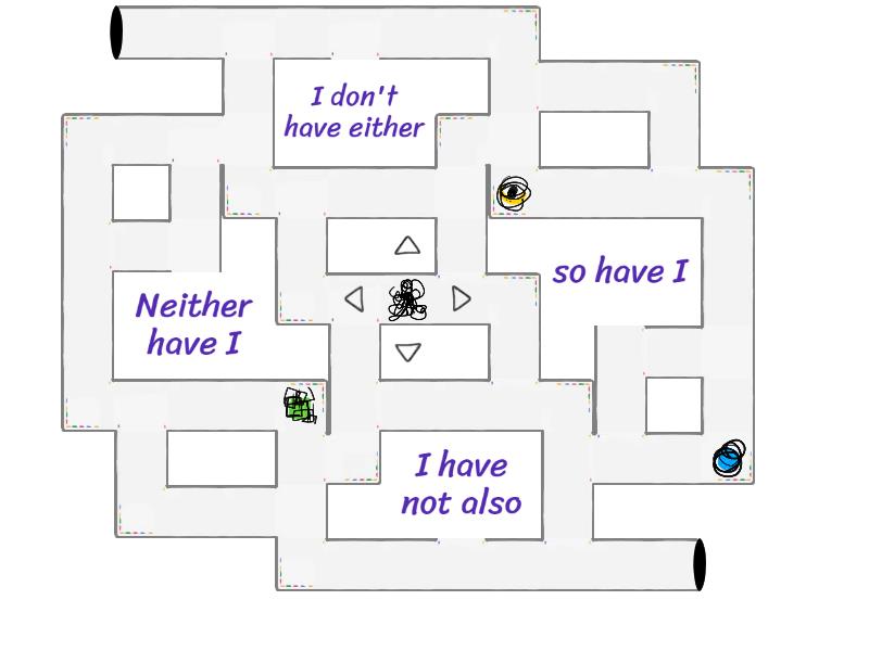 elliptical sentences - Maze chase