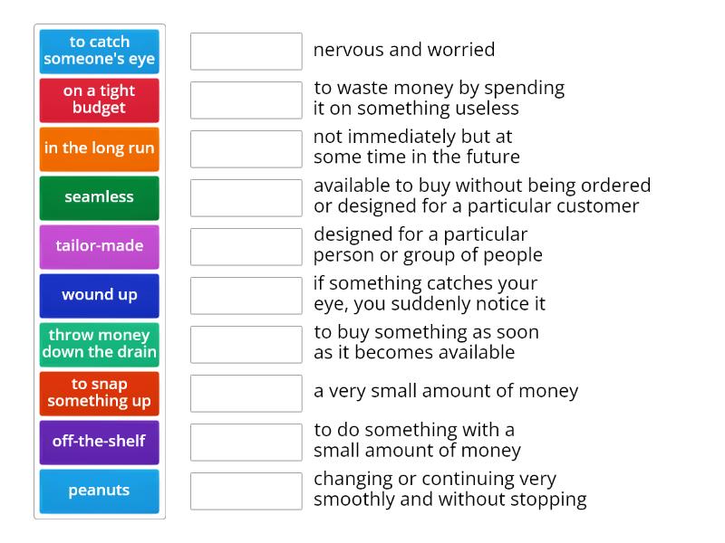 C1 - Metaphors (match definitions) - CL - Match up