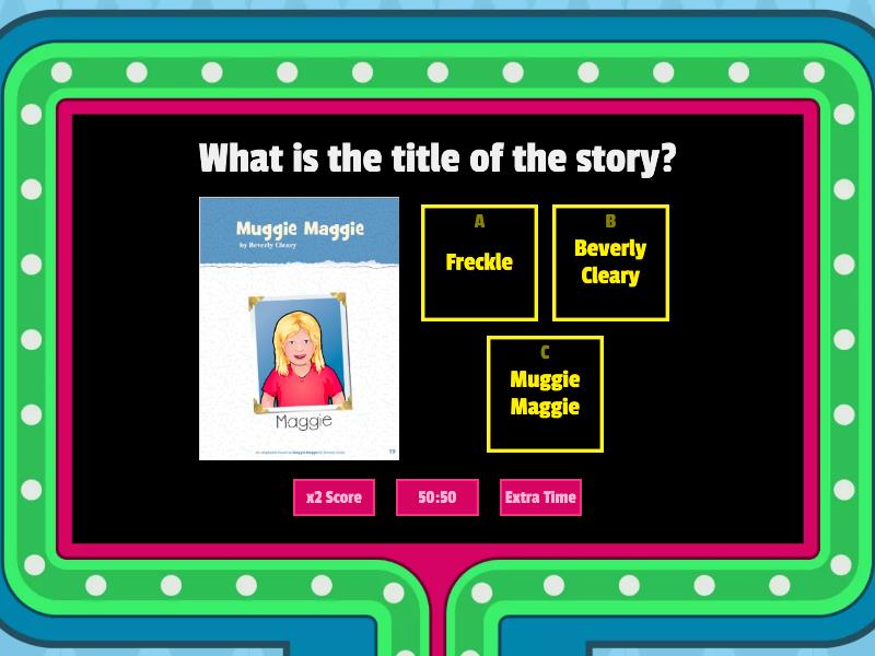 Muggie Maggie - Chapter 1 Comprehension - Gameshow quiz