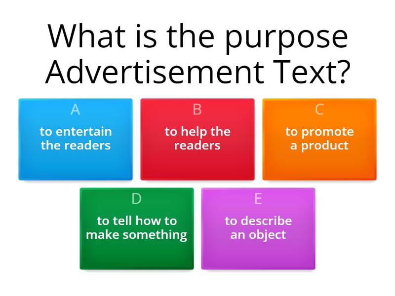 Advertisement Text - Quiz