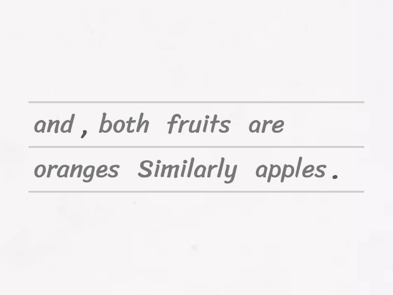 comparison-words-put-in-order-unjumble