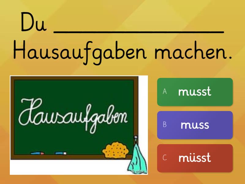 Modalverb "müssen" - Welche Verbform Ist Richtig? (L) - Quiz