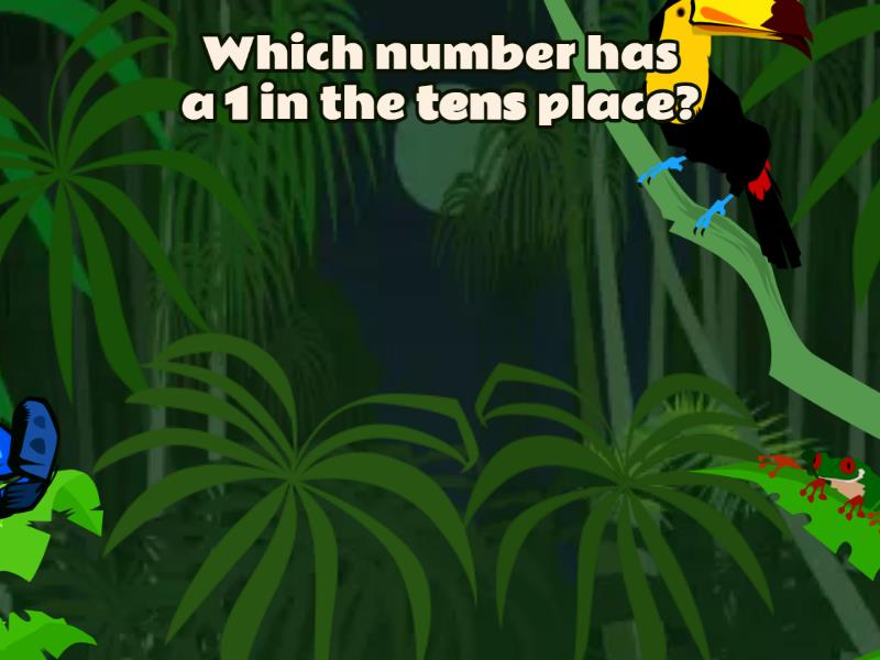 Place value flying fruit