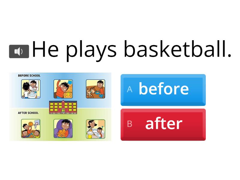 Before x after high beginner reading quiz