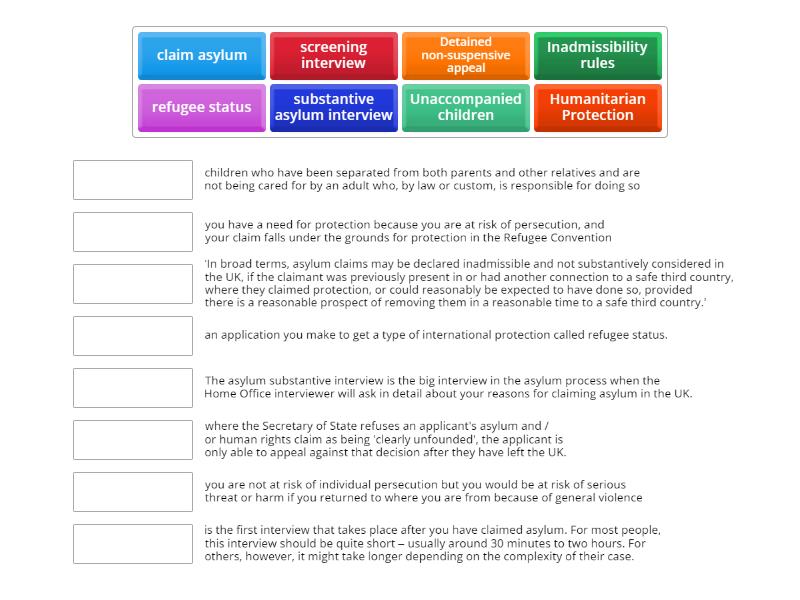 Asylum Process Terminology - Une las parejas