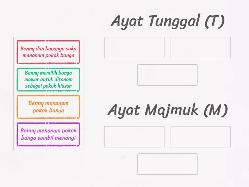 Ayat Tunggal Dan Ayat Majmuk Group Sort 4638