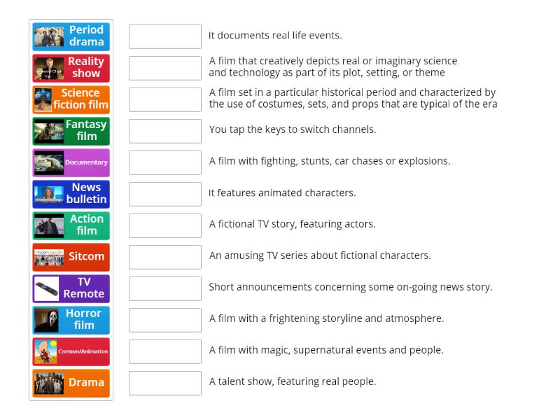 TV Programmes and Films - Match up