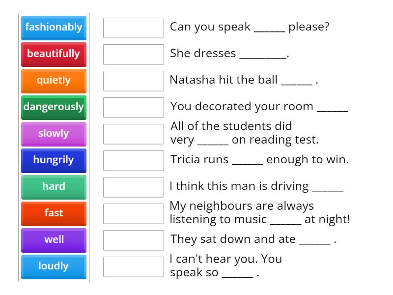 EF PI Unit 8C Adverbs - match - Match up