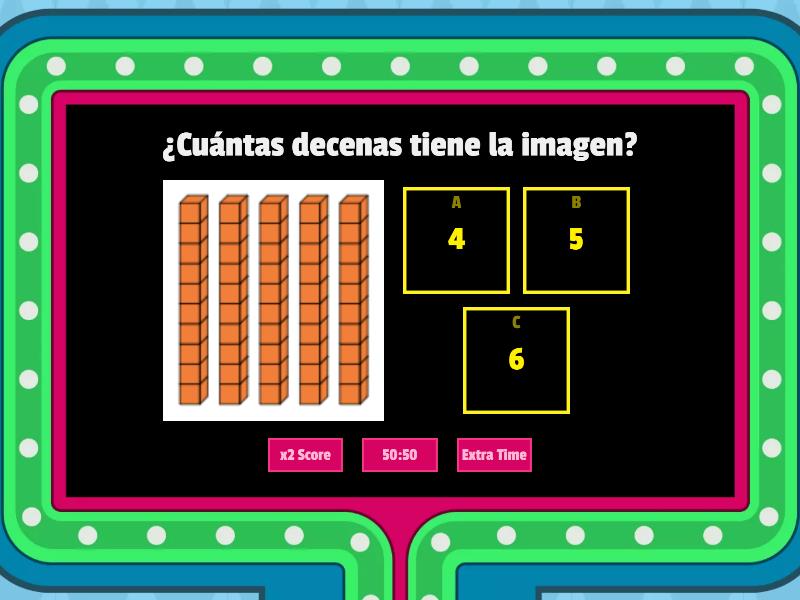 Mates. ¡Descubre Unidades Y Decenas! - Gameshow Quiz