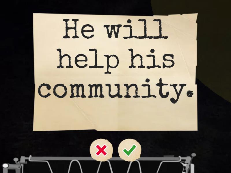 I will help my community. - Flash cards