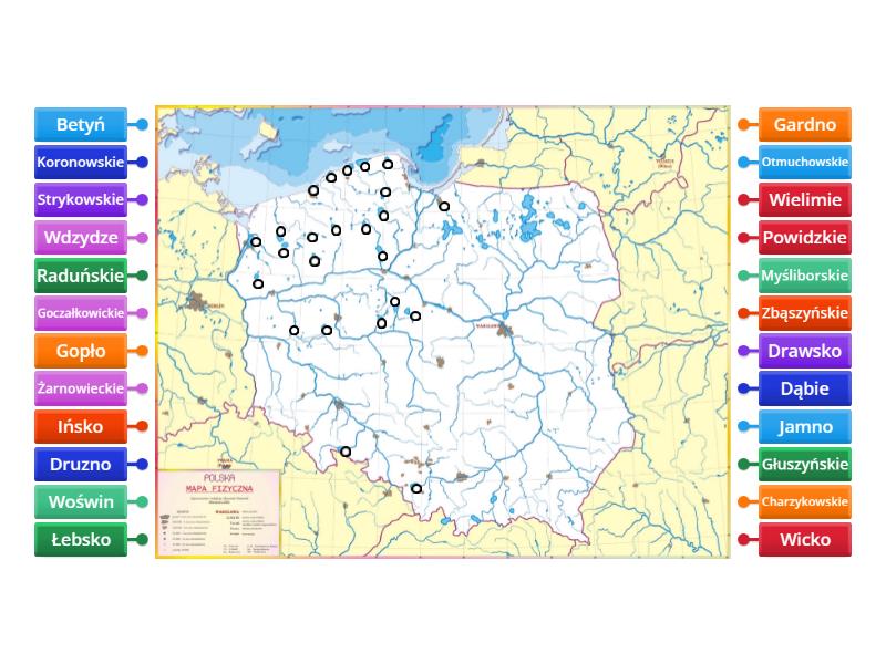 Jeziora W Polsce Mapa Konturowa jeziora w polsce cz. 1 - Labelled diagram