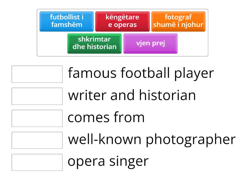 Match the words in KA to their English equivalents - Match up