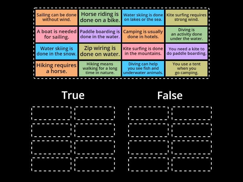 Holiday Activities Prepare 7 Unit 7 Group Sort
