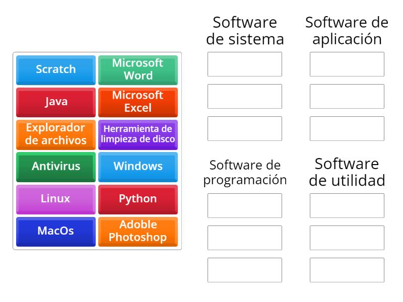Tipos de software - Group sort