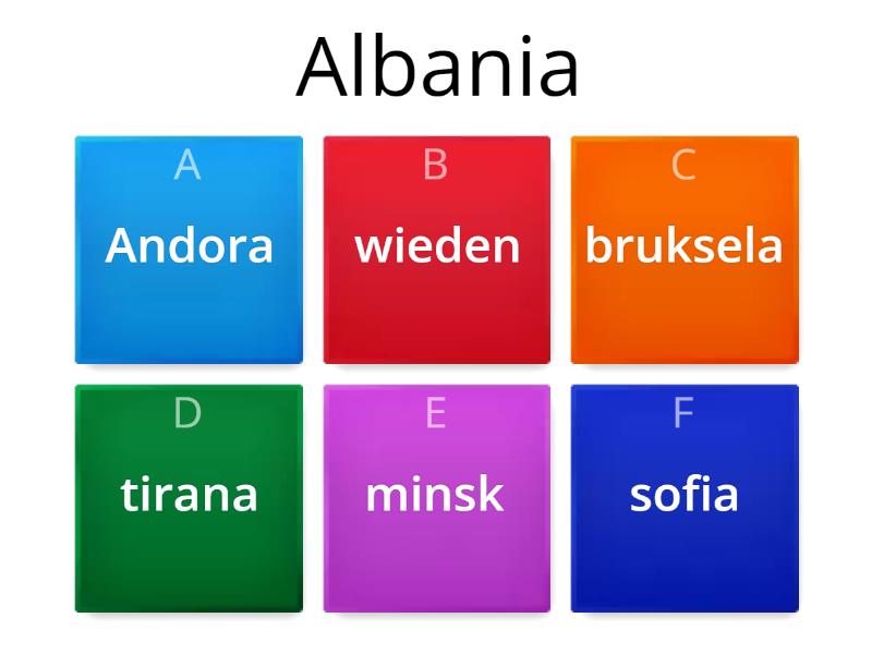 Quiz Państwa I Stolice Europy panstwa i stolice europy - Quiz