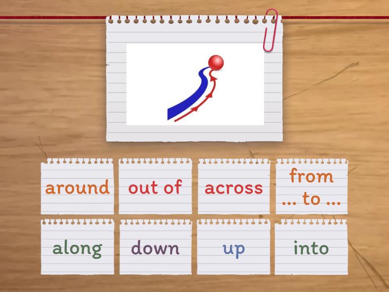 Prepositions of movement (Matching) - Find the match
