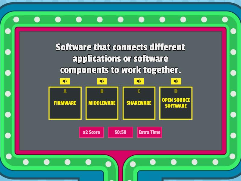 Software and application 2 gameshow quiz