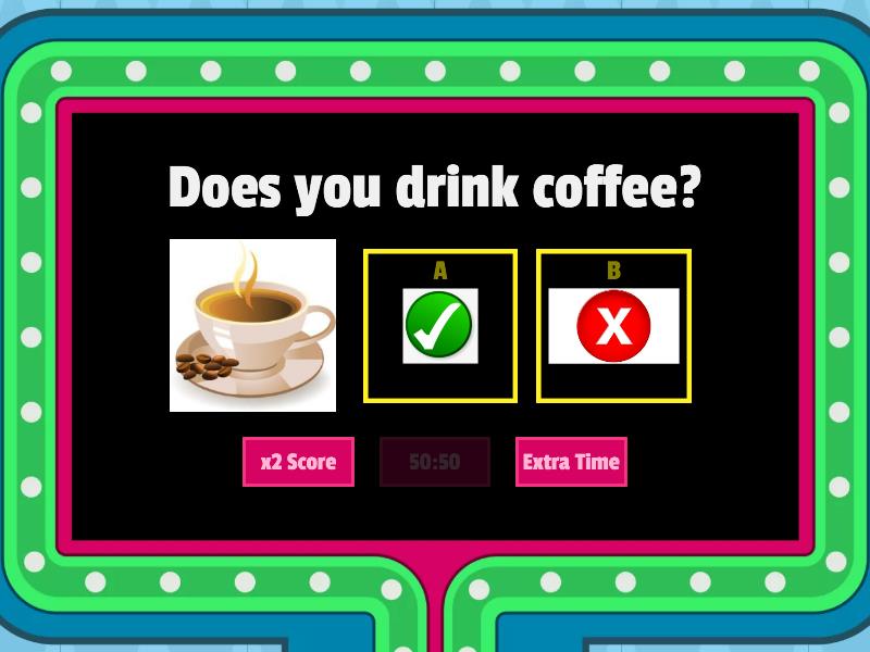 Present Simple quiz (correct/incorrect) - Gameshow quiz